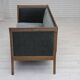 1950s, Danish 3-seater sofa, green/blue furniture velour, ash wood.