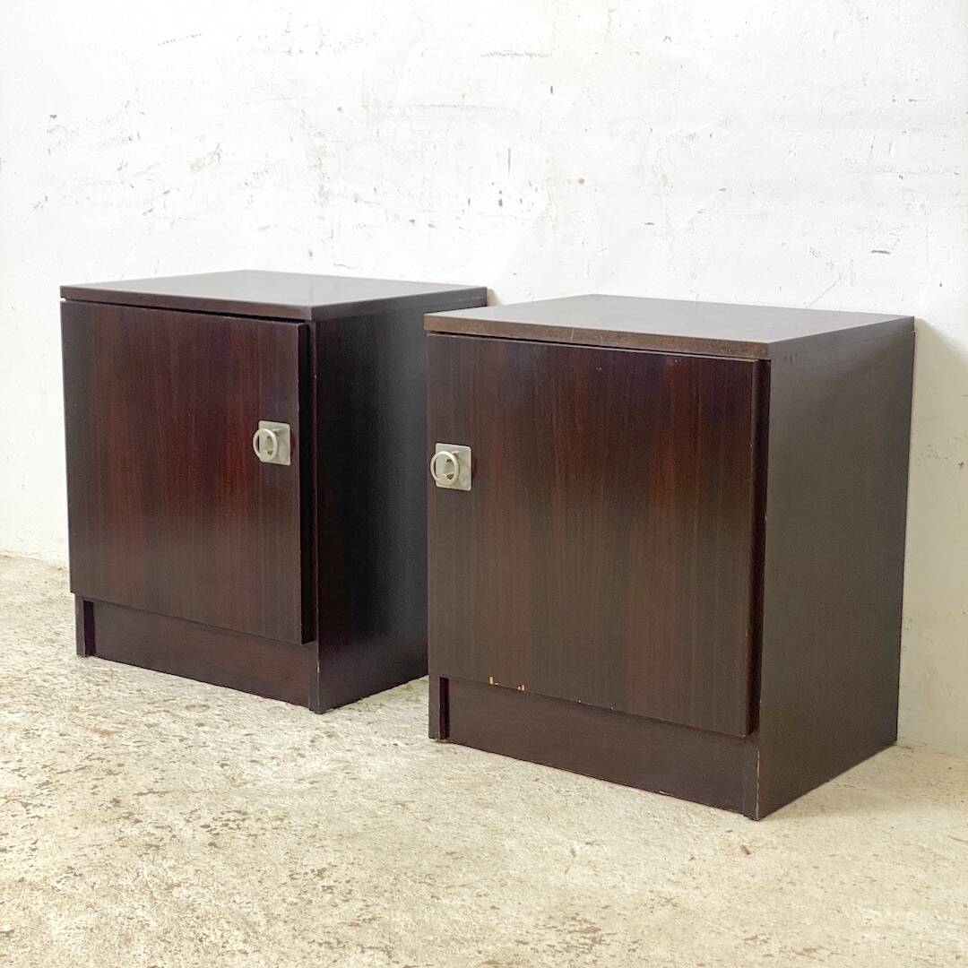 Pair of vintage 1970s bedside tables.