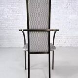 Set of 6 metal and fabric chairs by BC Design