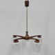 Vintage hanging lamp with 5 glass shades