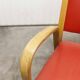 Fauteuil Bow wood de Hugues Steiner 1960 rouge