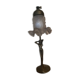 Lampe statuette en bronze style art déco