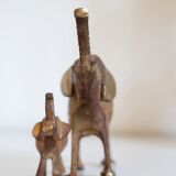 Iron and brass elephants