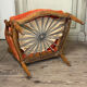 Pair of transitional carved wooden armchairs, 18th century