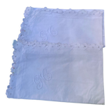 Set of gc embroidered pillowcases