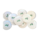 10 flat plates in Earthenware Digoin Bayeux Model, mountain chalet / naïve