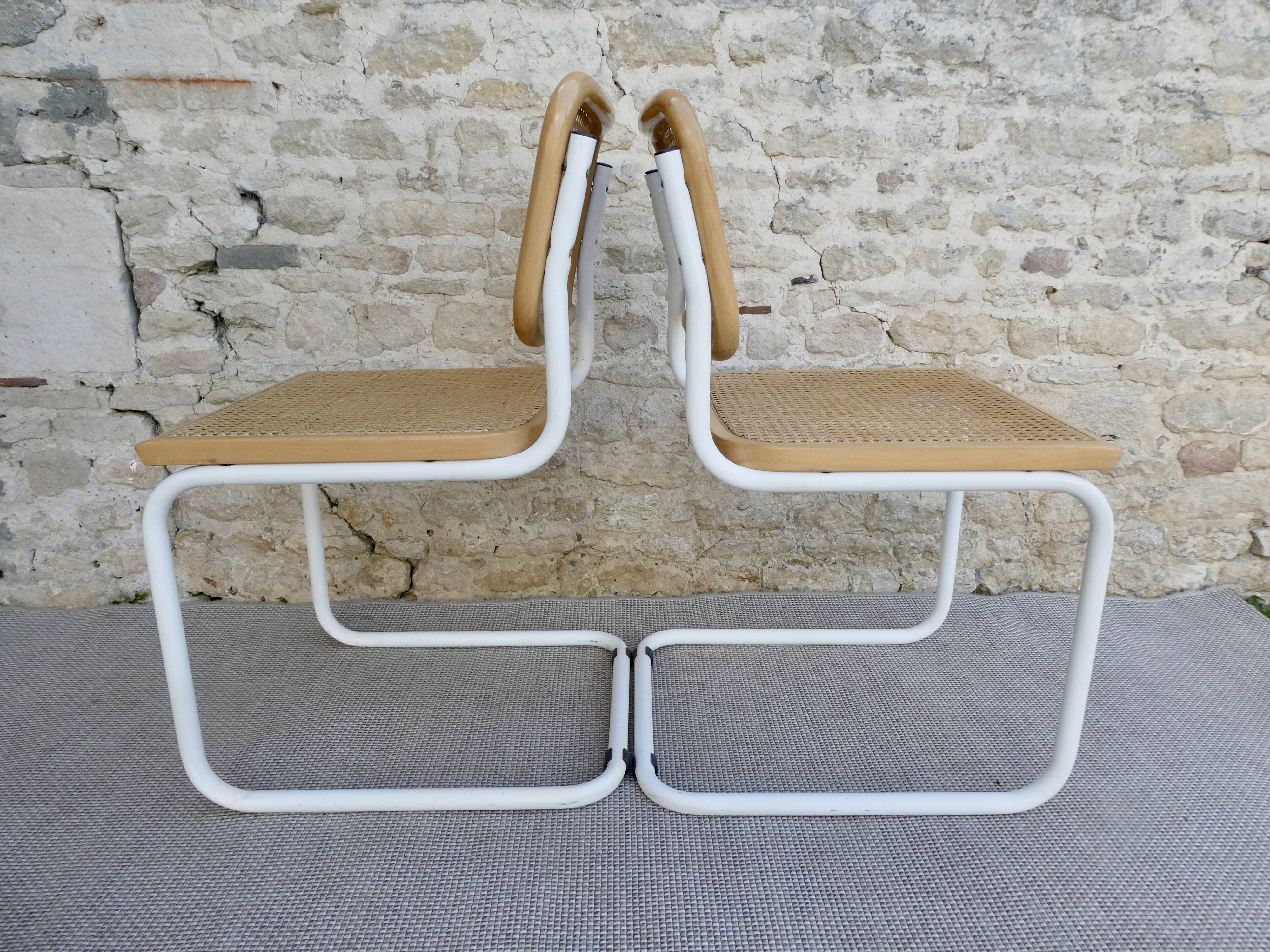 Pair of chairs B32 Marcel Breuer, Made in Italy