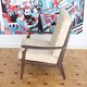 Fauteuil relax vintage en bois de style scandinave, 1950