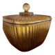 Amber glass bonbonnière