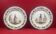 Pair of decorative earthenware plates FAB Quimper Bretagne signed Breton couple