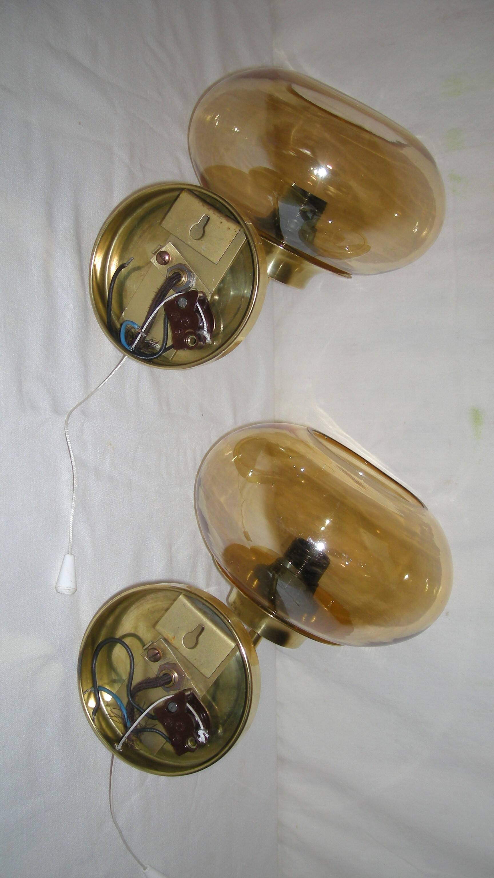 pair of wall lights from the 1970s