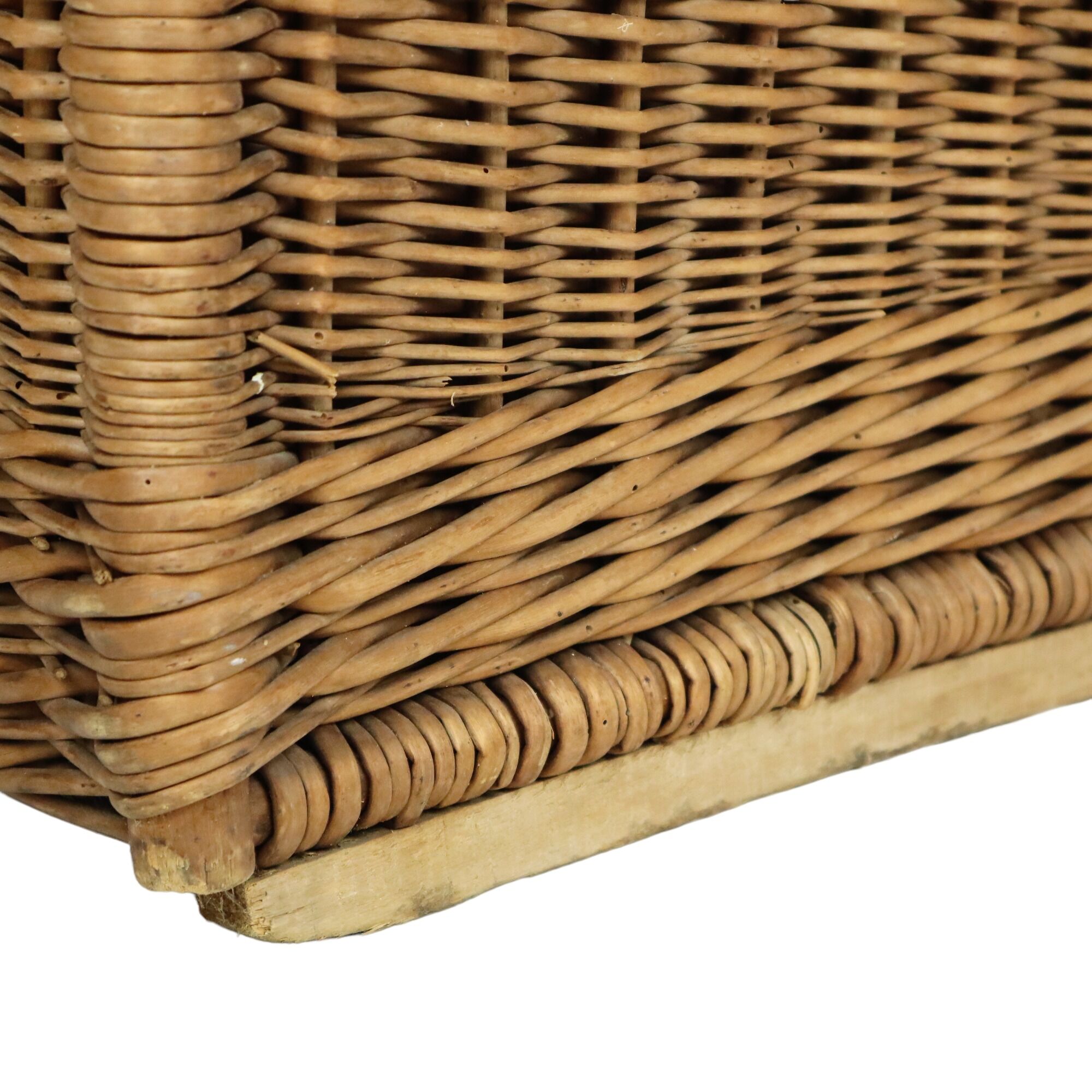 French wicker trunk