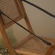 19th-century caned chaise longue in colonial style