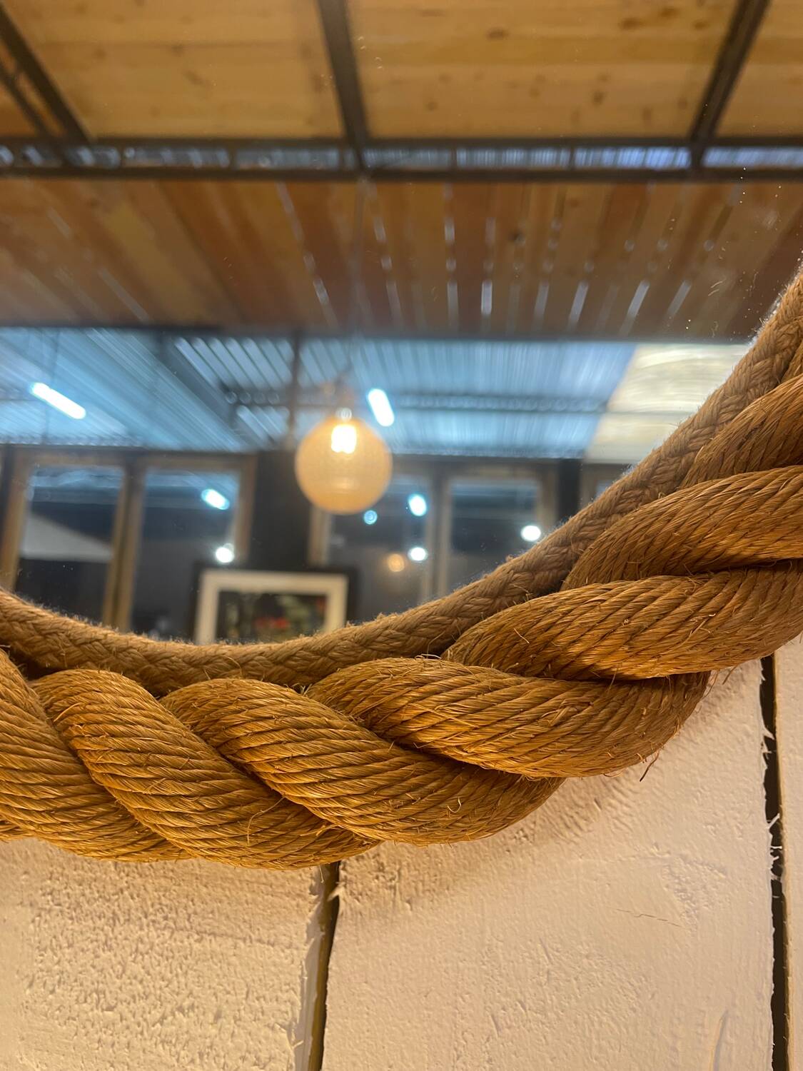 Large rope mirror