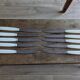 Set of 10 vintage stainless steel and bakelite table knives