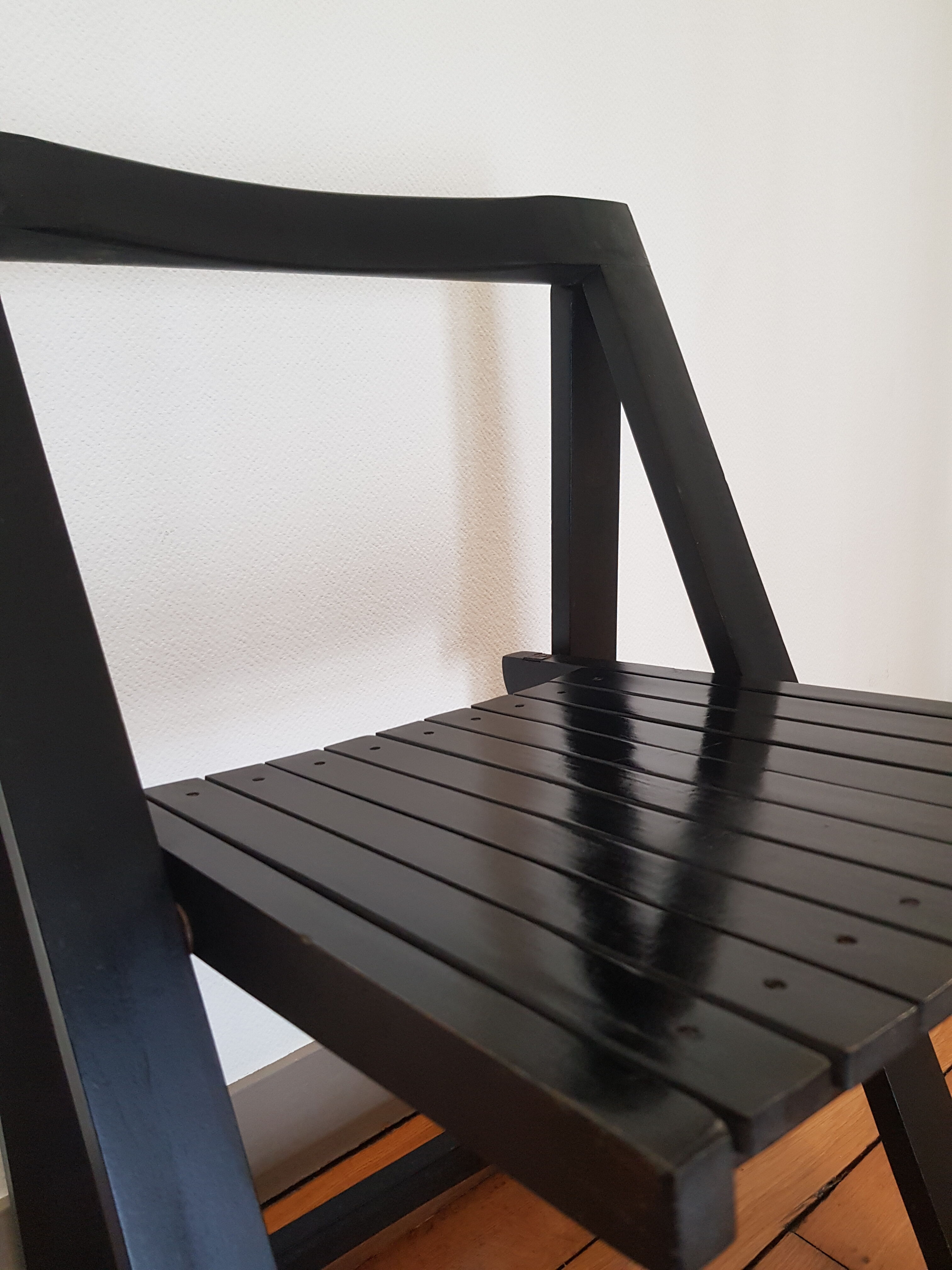 Chaise pliante noire