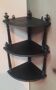 Napoleon III blackened walnut corner shelf