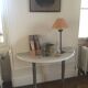 Console demi-lune ancienne peinte