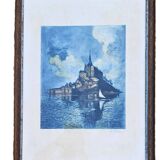 Le Querrec Lithograph Moonlight Effect on Mont Saint Michel 15/350