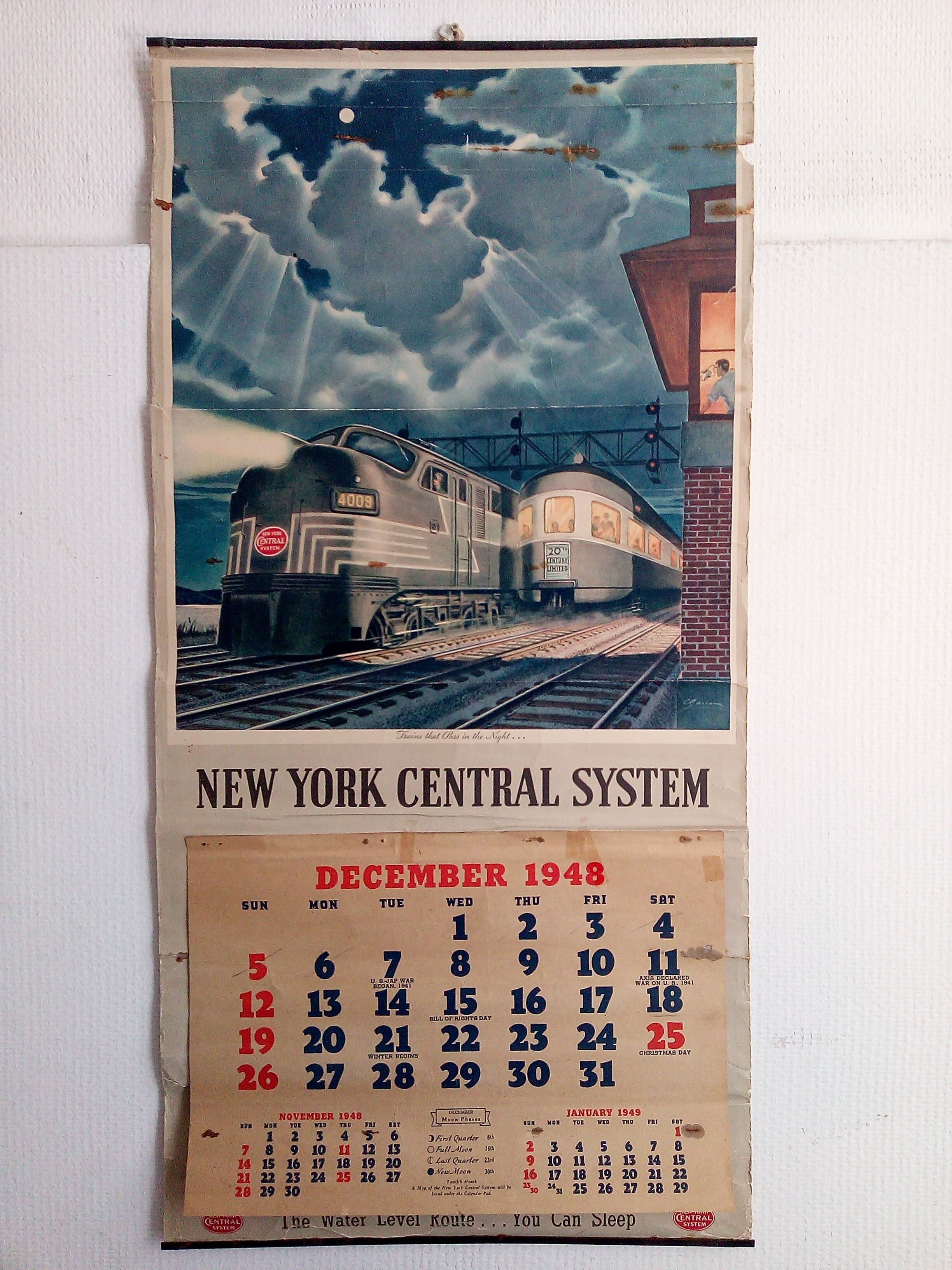 New York Central Train poster Leslie ragan system