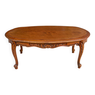 Vintage Louis XV wooden coffee table 115cm