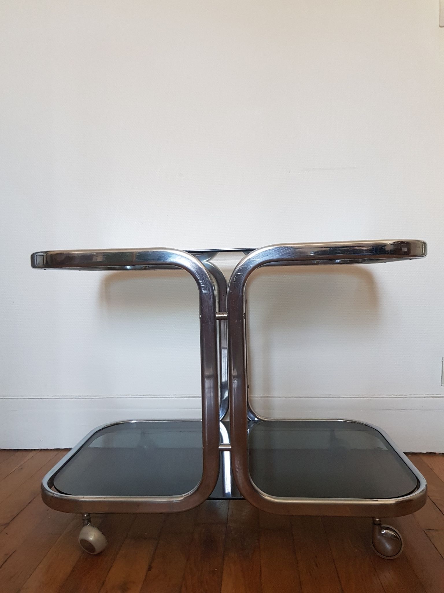 Metal and glass coffee table