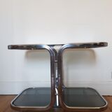 Metal and glass coffee table