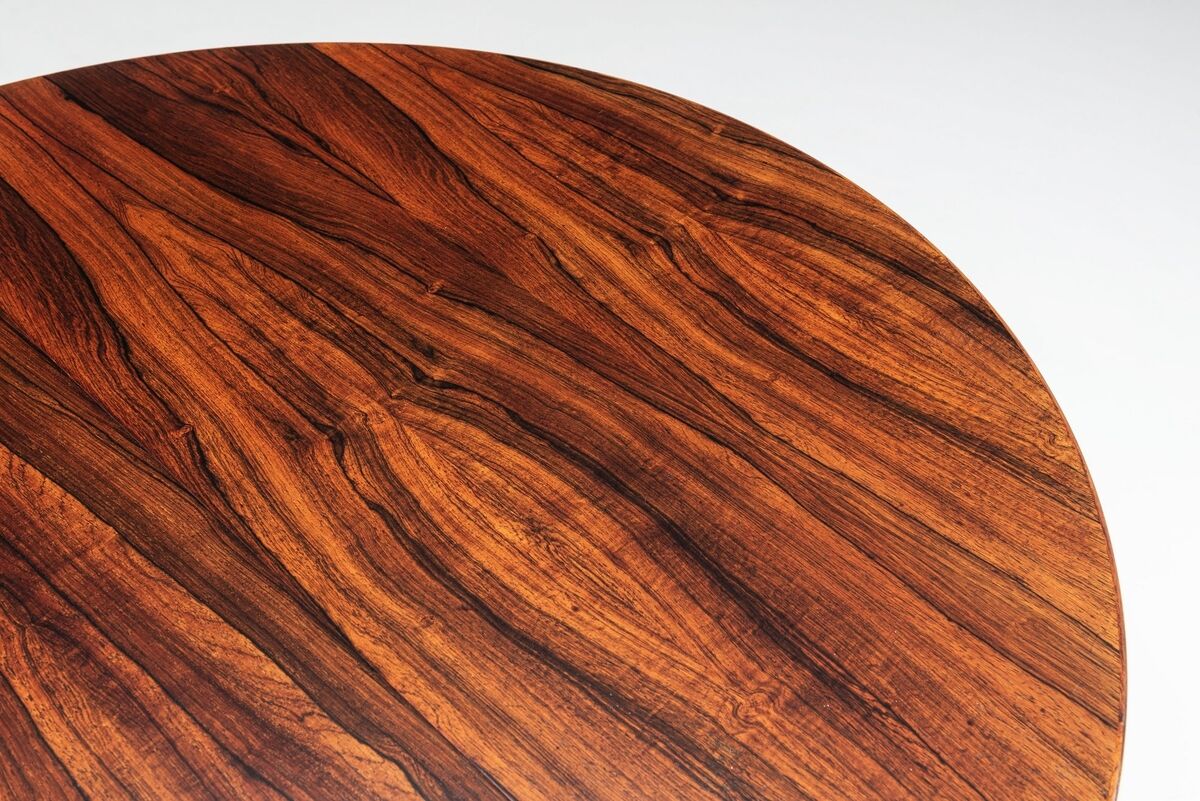 Table à manger ovale Kai Kristiansen en palissandre Villy Schou Andersen Danemark 1960