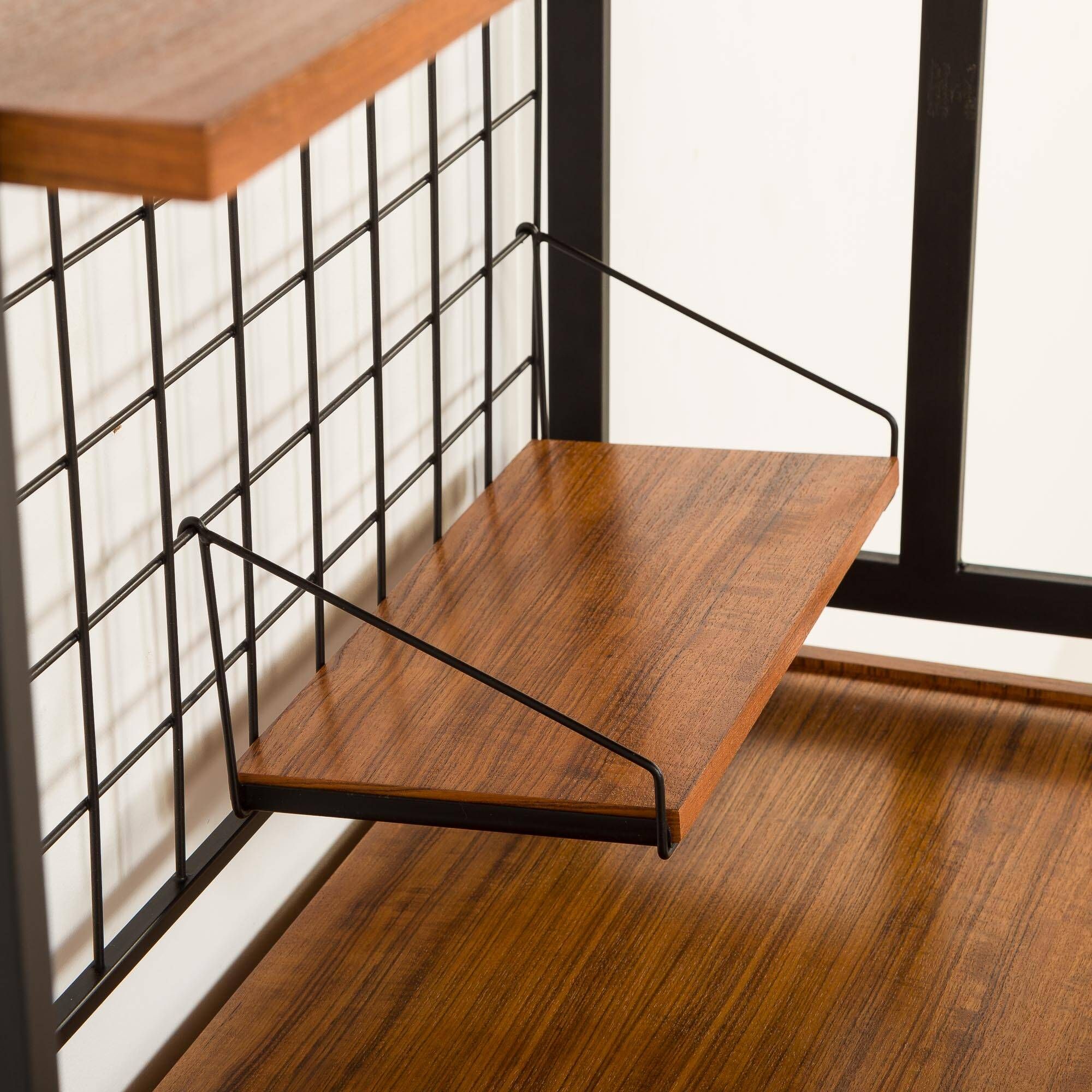 Italian mid century bookcase with a desk, 1970s