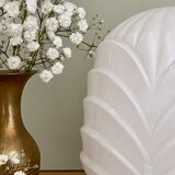 Vintage table lamp in white opaline