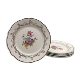 6 flat plates "Digoin Sarreguemines" model Arabesques