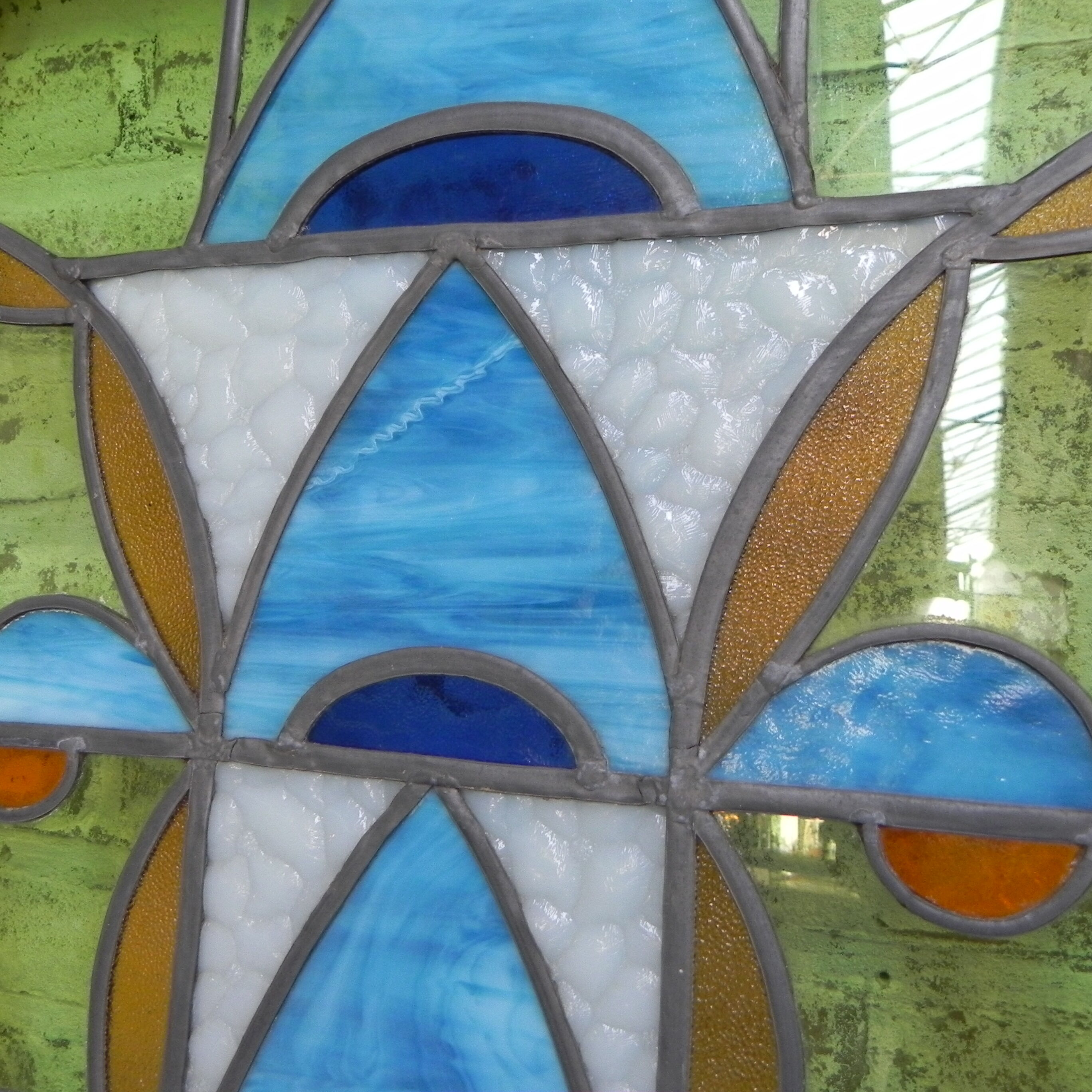 Art Deco stained glass door