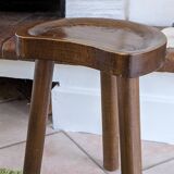 Tripod stool vintage brutalist design