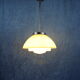 Art Deco opaline pendant with chromes suspension. 1930/40's