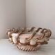 Vintage Vallauris Gold Twisted Basket Bowl? Saint Clément? Émile Tess