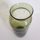 Blown and bubbled glass vase