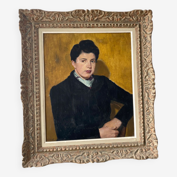 Portrait of a woman signed 1945