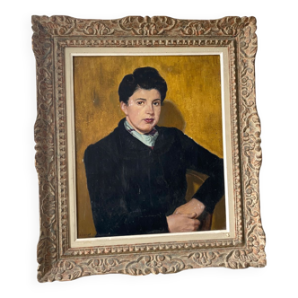 Portrait of a woman signed 1945