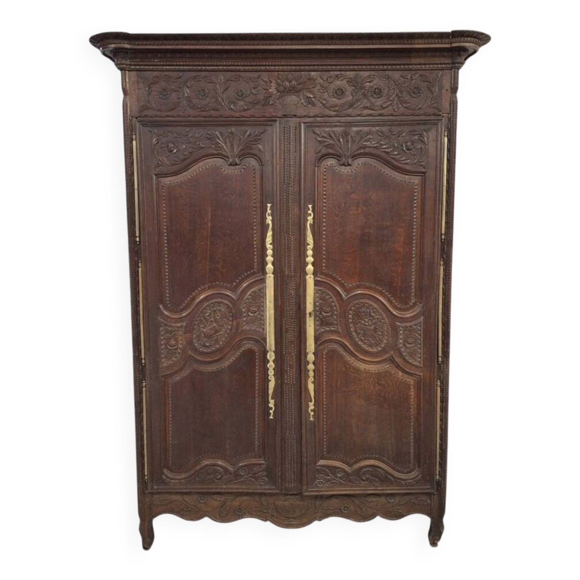 Large Norman wedding wardrobe from the 19th century.