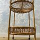 Desserte ronde en bambou dans le style de Franco Albini, années 60