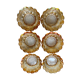 6 iridescent vintage ramekins