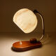 table lamp vintage art deco bauhaus, 30s, opaline marbled wood