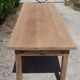 Solid oak farm table 1 rough wood drawer
