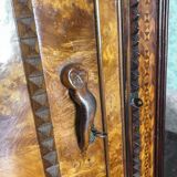 Unique model craftsman's cabinet, cabinetmaker's cabinet, 3-door cabinet, French marquetry furniture