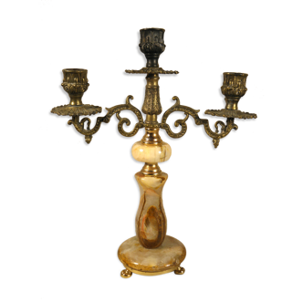 Chandelier trois feux en onyx