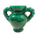 Vase vert Vallauris vintage anses torsadées