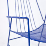 Pair of openwork iron armchairs, 1960s