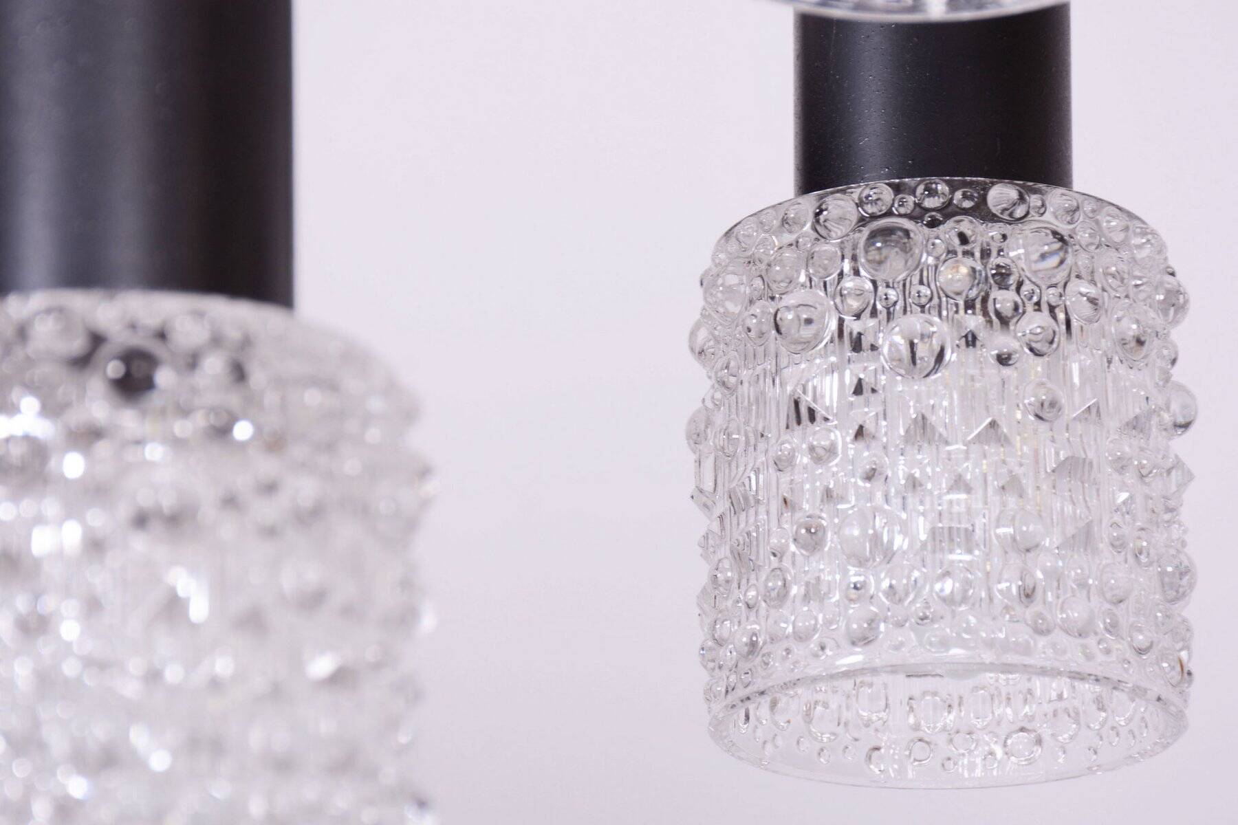 Mid-Century Chandelier in Steel by Elektroinstala Jílové, Czech, 1960s