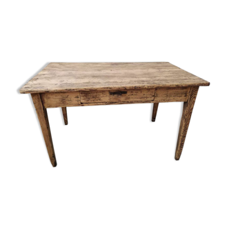 Brutalist raw wood desk