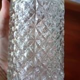 Vintage round clear glass carafe